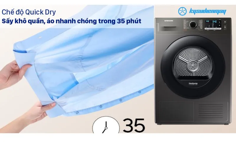 Máy sấy Samsung trang bị chế đọ sấy Quick Dry